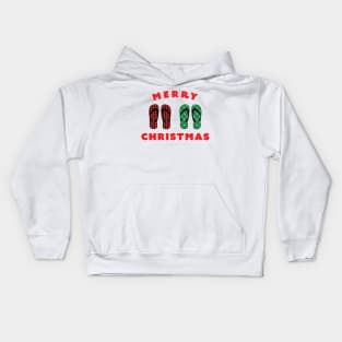 Merry Christmas Summer In Thongs aka Flip Flops Kids Hoodie